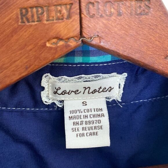 Love Notes Plaid Hi Low Button Down Shirt - Picture 5 of 6